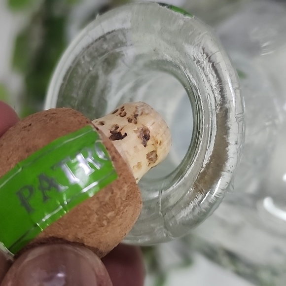 Set of 6 Silver Patron Tequila Shot Glasses with Empty Display Bottle - Picture 9 of 9